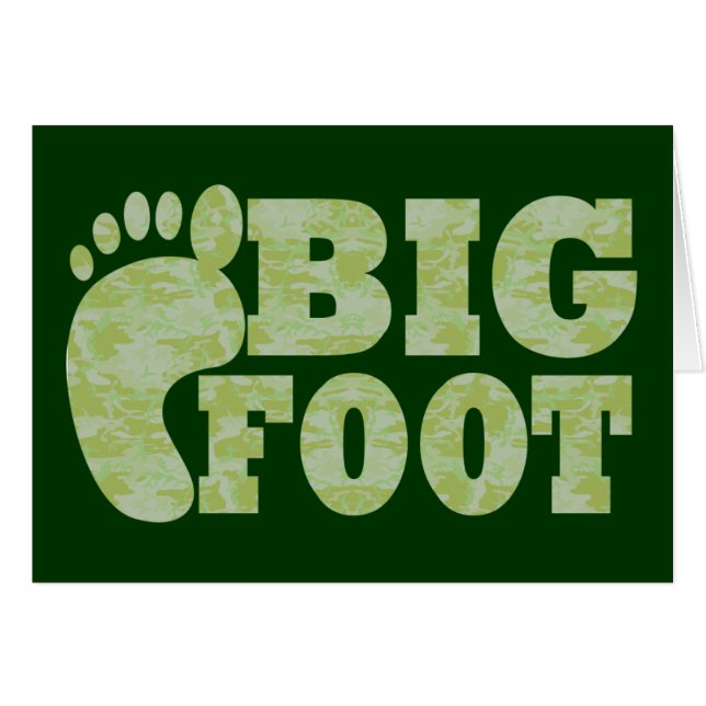 Green camouflage Bigfoot text (Front Horizontal)
