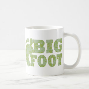 Green camouflage Bigfoot text Coffee Mug