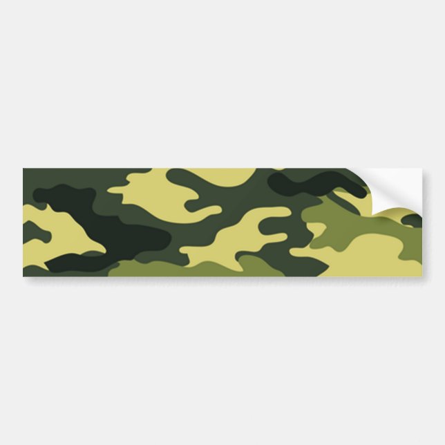 Green camouflage bumper sticker (Front)