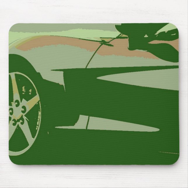 Green Camouflage Corvette Mouse Pad (Front)