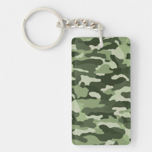 Green Camouflage Custom Key Ring