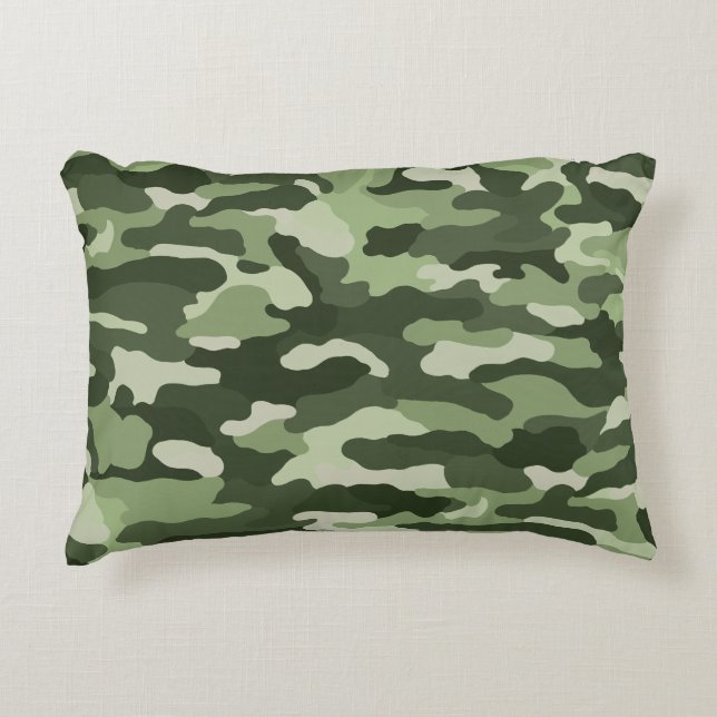 Green Camouflage Decorative Cushion (Front)