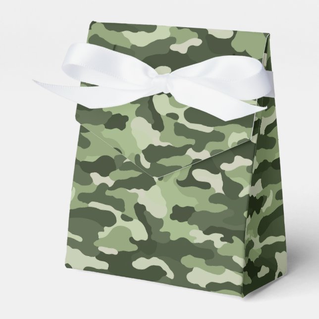 Green Camouflage Favour Box (Front Side)