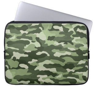 Green Camouflage Laptop Sleeve