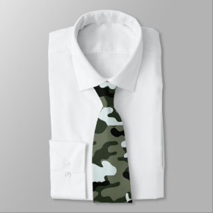 Green Camouflage Men's Tie