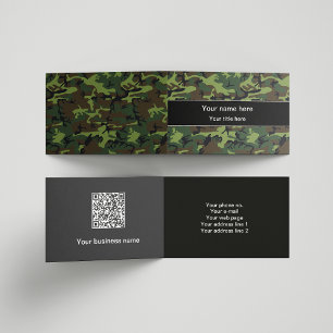 Green Camouflage, Military, Army Business Card