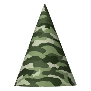 Green Camouflage Party Hat