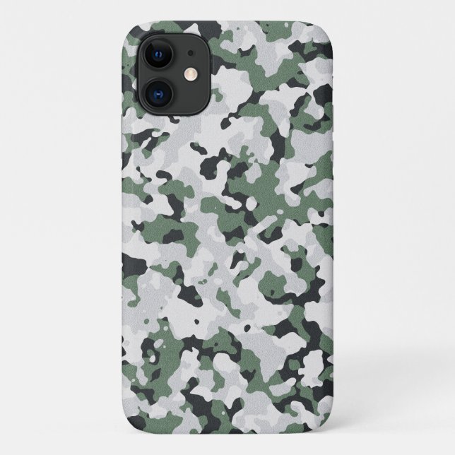 Green camouflage pattern Case-Mate iPhone case (Back)
