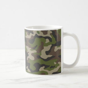 Green Camouflage Pattern Coffee Mug
