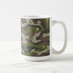 Green Camouflage Pattern Coffee Mug