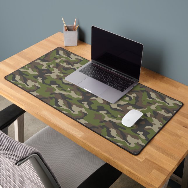 Green Camouflage Pattern Desk Mat (Office 2)