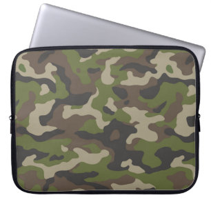 Green Camouflage Pattern Laptop Sleeve