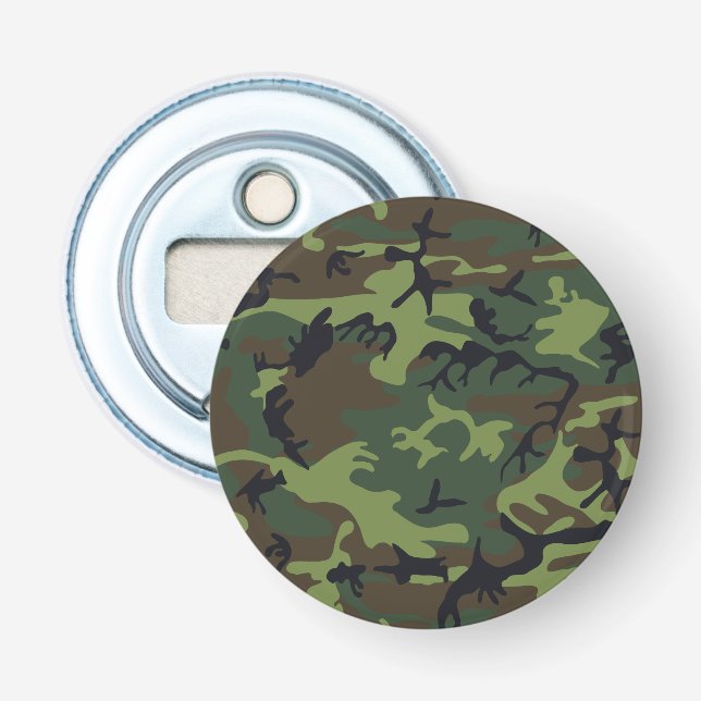 Green Camouflage Pattern, Military Pattern, Army Bottle Opener (Front)