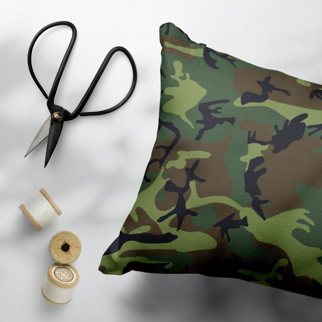 Green Camouflage Pattern, Military Pattern, Army Decorative Cushion (Creator Uploaded)