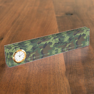 Green Camouflage Pattern, Military Pattern, Army Nameplate