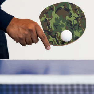 Green Camouflage Pattern, Military Pattern, Army Ping Pong Paddle
