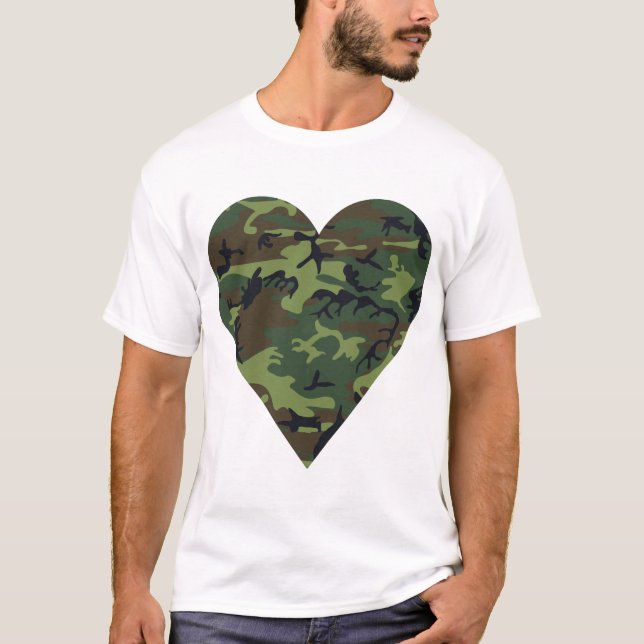 Green Camouflage Pattern, Military Pattern, Army T-Shirt (Front)