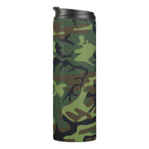 Green Camouflage Pattern, Military Pattern, Army Thermal Tumbler