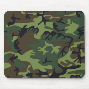Green Camouflage Pattern Mouse Pad