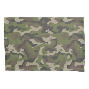 Green Camouflage Pattern Pillowcase