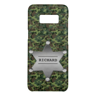 Green Camouflage Pattern Sheriff Name Badge Case-Mate Samsung Galaxy S8 Case