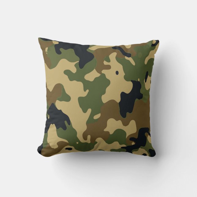 Green Camouflage Pattern – Tactical, Outdoors Cushion (Front)