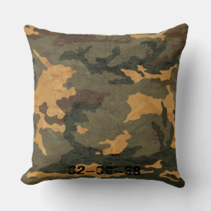 Green camouflage pattern vintage 2020 cushion