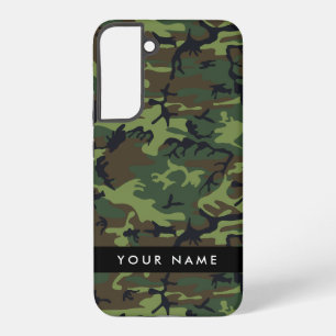 Green Camouflage Pattern, Your name, Personalise Samsung Galaxy Case