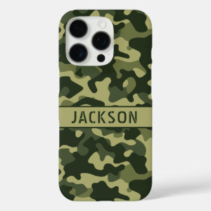 Green Camouflage Personalised iPhone 16 Pro Case
