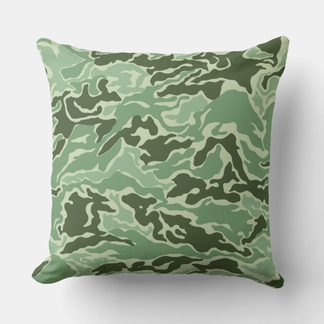 Green Camouflage Pillow (Front)