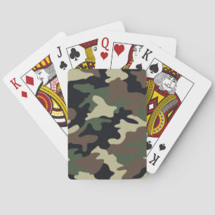 Green Camouflage Playing Cards