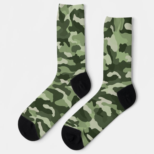 Green Camouflage Socks (Left)