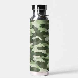 Green Camouflage Water Bottle
