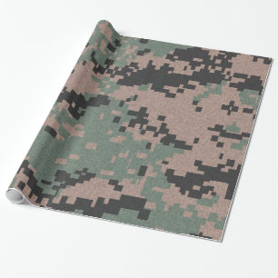Green Camouflage Wrapping Paper