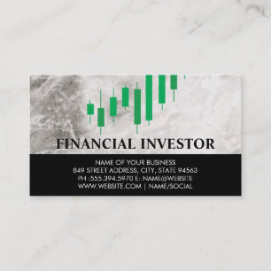 Green Candlesticks   Marble Business Card