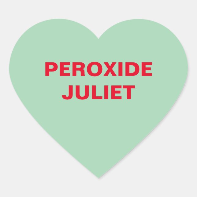 Green Candy Heart Heart Sticker (Front)