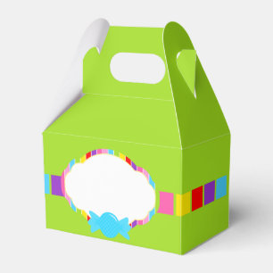 Green Candyland Inspired Sweet Treat Favor Boxes