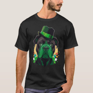 Green Cane Corso shamrock on St Patricks Day Cane  T-Shirt