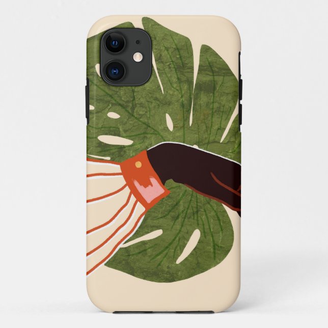 Green Canvas, Red Accent Case-Mate iPhone Case (Back)