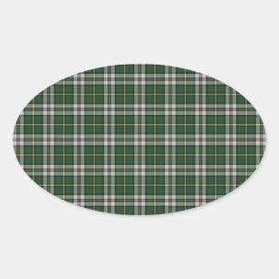 Green cape Breton tartan Oval Sticker