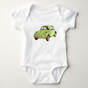 Green Car Drawing Jersey Bodysuit
