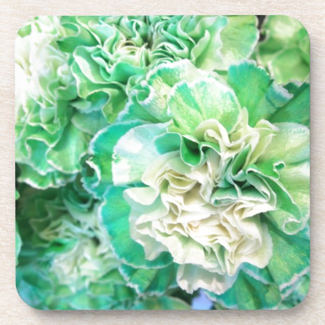 Green Carnation Coaster (Front)