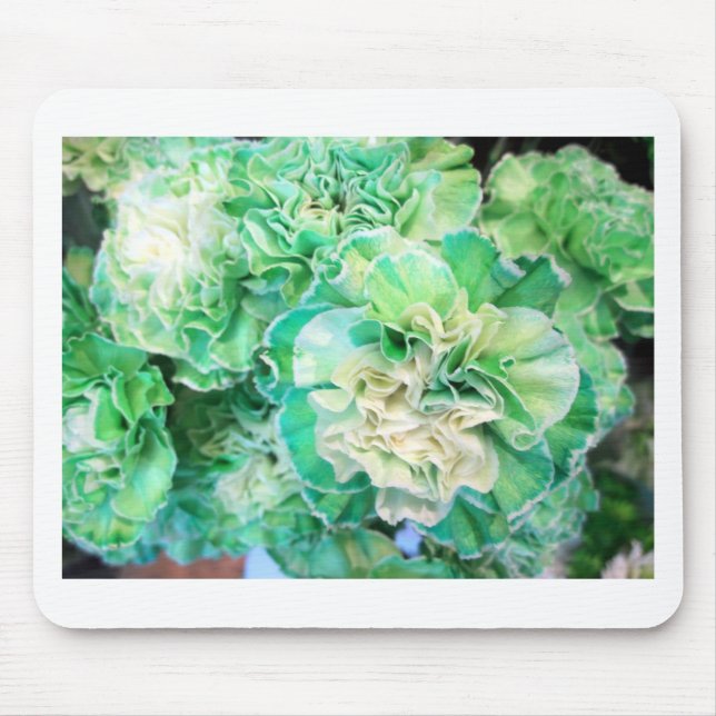 Green Carnation Mouse Pad (Front)