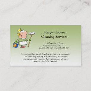 Green Cartoon Maid House Cleaning Customer Loyalty