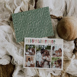 Green Casual Colorful Christmas Five Photo Holiday Card<br><div class="desc">This green casual colorful Christmas five-photo holiday card is perfect for your fun, creative, bright Christmas greeting. It's unique, playful modern font in red, boho tan, and light and dark green, make for a happy seasonal feel. If your looking to brighten up your loved ones' dark winter with some cute...</div>