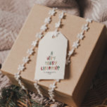 Green Casual Colourful A Very Merry Christmas Gift Tags<br><div class="desc">These green casual colourful a very merry Christmas gift tags are perfect for your fun, creative, bright Christmas. Their unique, playful modern font in red, boho tan, and light and dark green, make for a happy seasonal feel. If your looking to brighten up your loved ones' dark winter with some...</div>