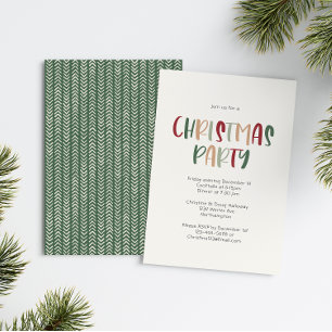 Green Casual Colourful Christmas Party Invitation