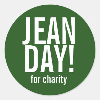 Green Casual Jean Day Stickers