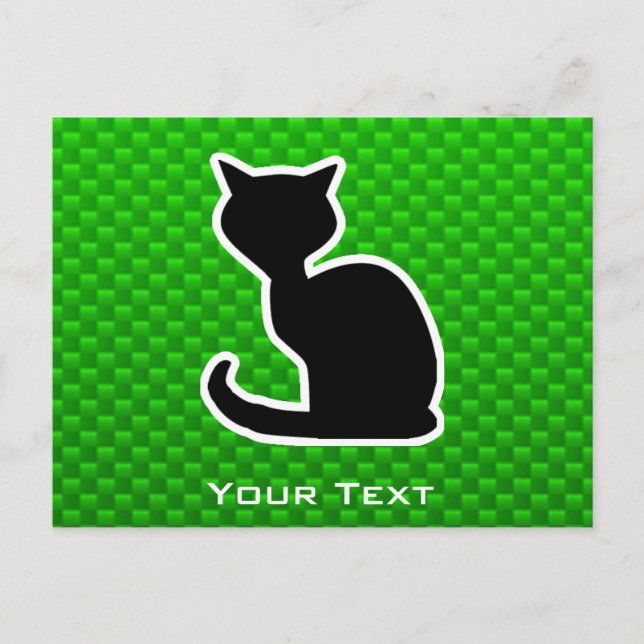 Green Cat Postcard (Front)
