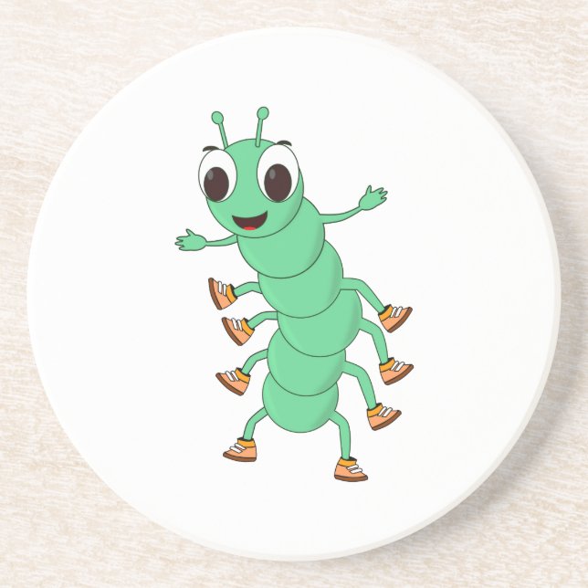 Green Caterpillar Coaster (Front)